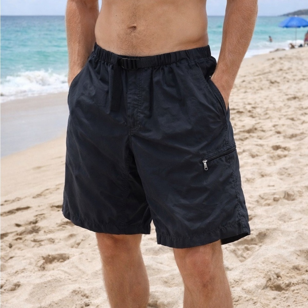 MENS VINTAGE PATAGONIA BELTED BAGGIES SUMMER SHORTS SMALL